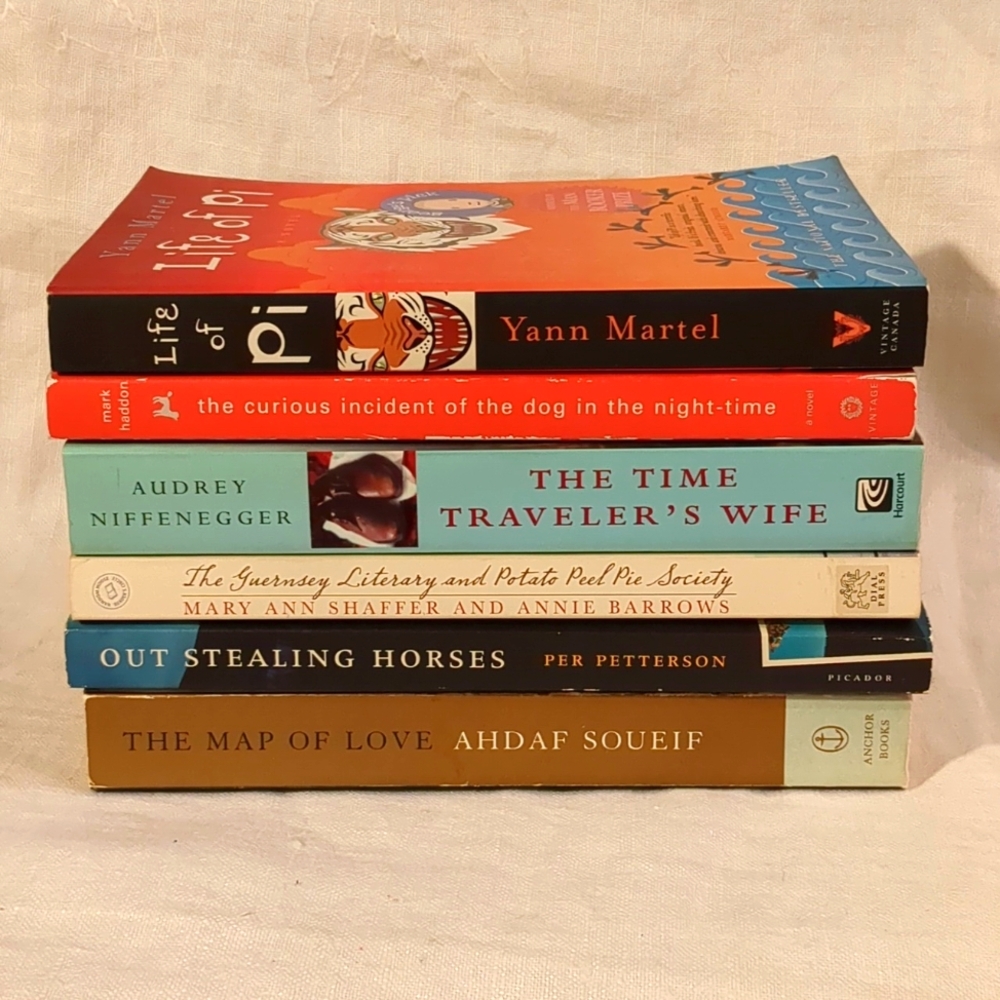 Book Club Bundle Novels Paperback Life of Pi Contemporary Lot of 6 Map of Love